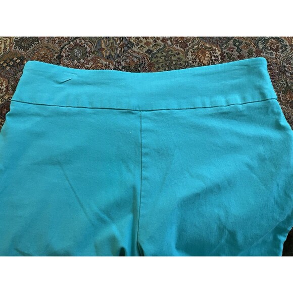 Ruby Rd Petite 6P Capri Pants Spearmint Green Stretch Slimming Contour Waistband - Picture 2 of 4